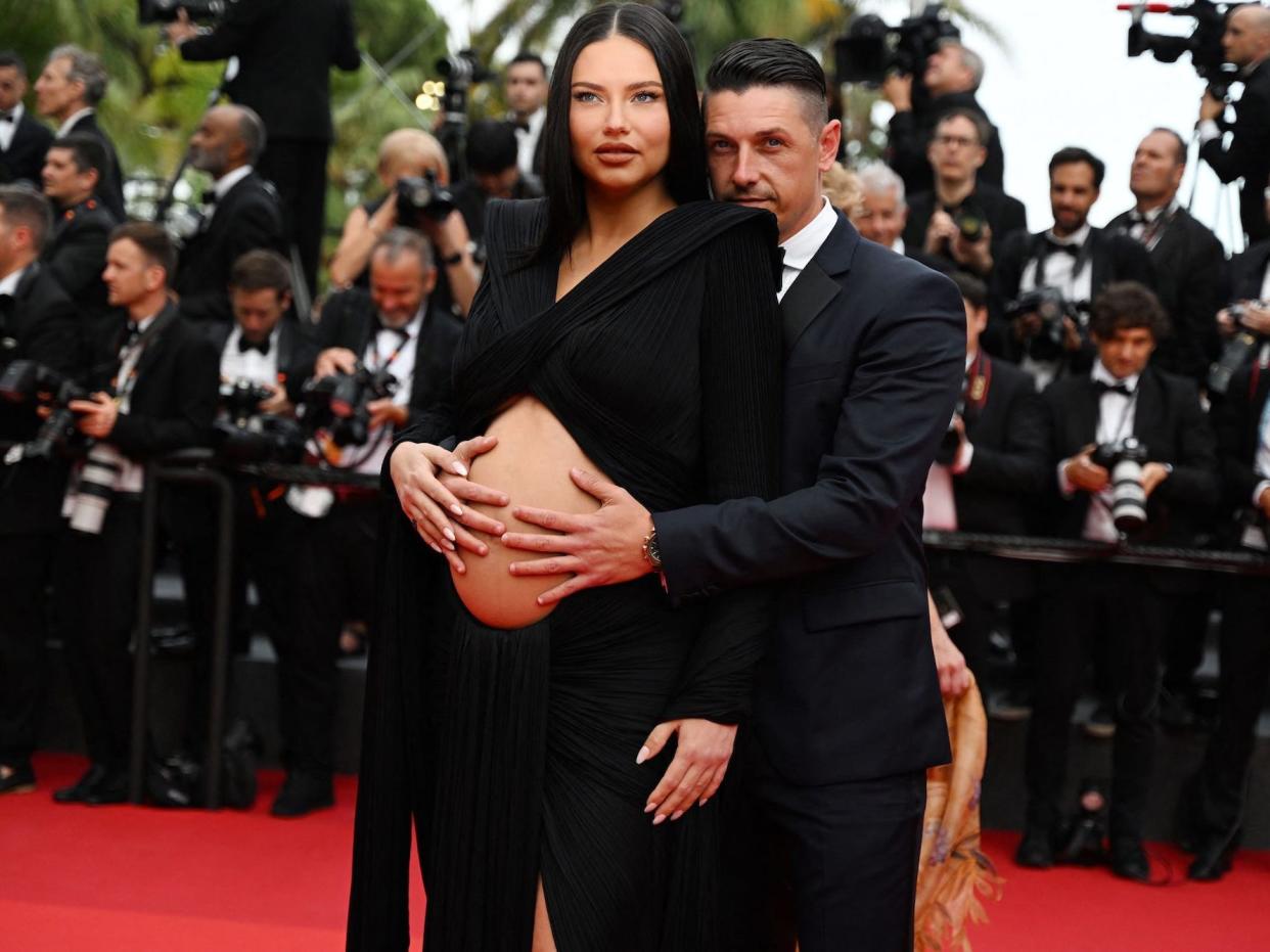Adriana Lima and her boyfriend Andre Lemmers at the Cannes Film Festival on May 18, 2022.