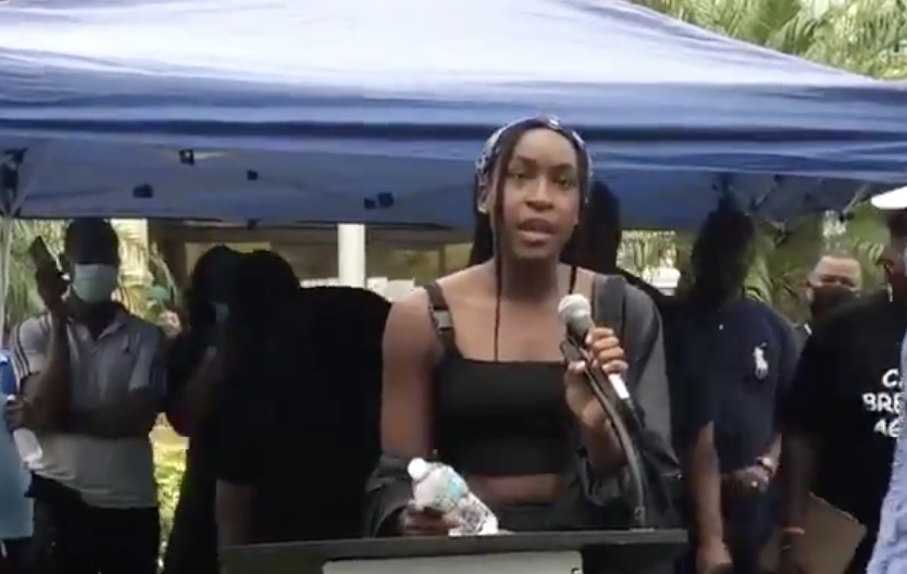 Coco Gauff speaking in support of the Black Lives Matter movement: Twitter/@CocoGauff