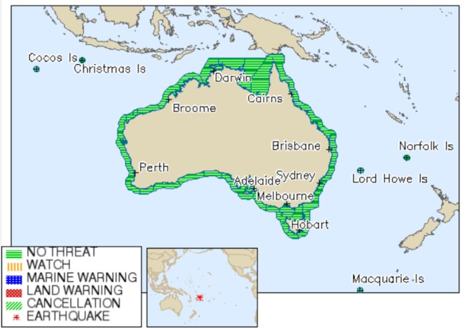 A massive earthquake that rocked Tonga on Thursday does not poses a risk to Australia, BOM say. Picture: Supplied