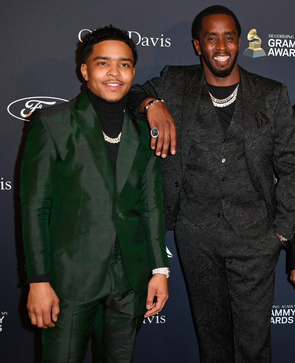 Justin Dior Combs (left), Sean 