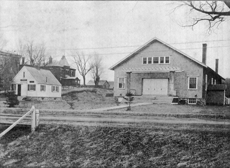 The Village Hall on Route 6A in Barnstable from the early 1920s when it became home to Barnstable Comedy Club theatrical productions.