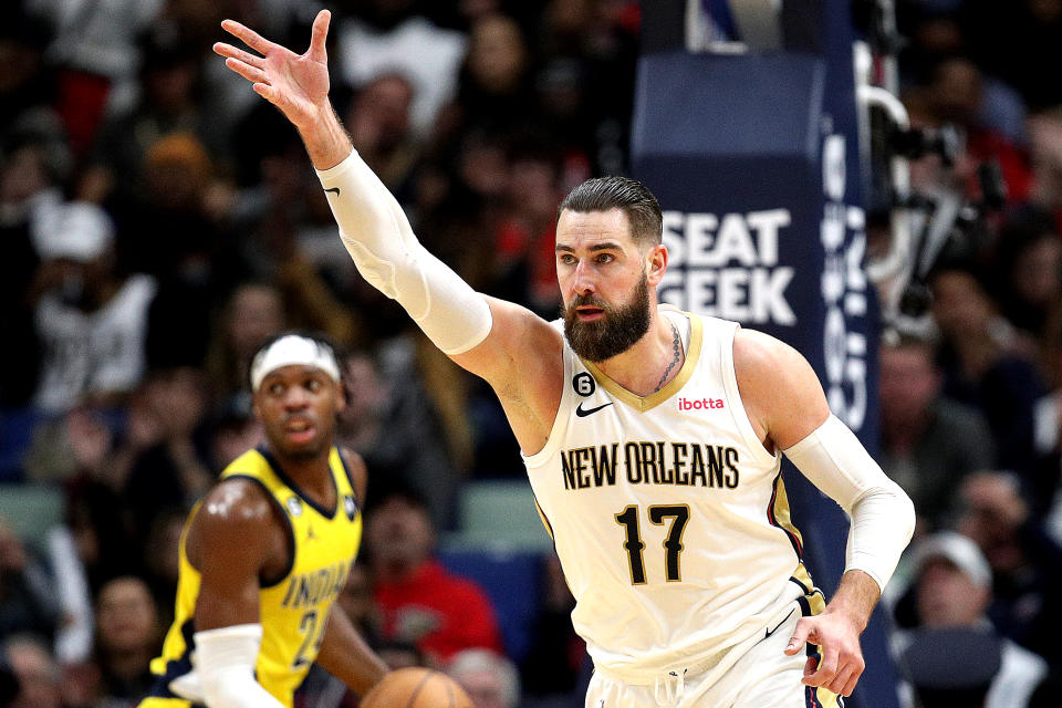 Jonas Valanciunas starred in 20 Pictures and 12 Pictures and 5 Pictures and 12 Pictures and 3 Pictures in Pictures.(Photo by Sean Gardner/Getty Images)