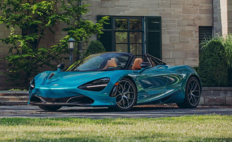 <p>Like many exotic cars, the 2022 McLaren 720S offers a lot of show and serious go. The thrills include explosive launches and the kind of ethereal agility that'll send serious drivers into ecstasy. At the heart of <a href="https://www.caranddriver.com/mclaren" rel="nofollow noopener" target="_blank" data-ylk="slk:McLaren's" class="link ">McLaren's</a> lightweight, carbon-fiber-intensive dream machine is a 710-hp twin-turbo V-8. While the engine has considerable turbo lag, the short pause after you stomp the accelerator allows a beat to prepare for a rush to 100 mph in just 5.2 seconds and the ability to reach a claimed 212 mph. When 720S coupe or Spider (read: convertible) drivers aren't living out their Formula 1 fantasies, they’ll find the car provides a surprisingly civil ride. The only real pain is the contortions required to climb out of its simple yet customizable interior. Yes, the 2022 720S is insanely pricey, but that money buys a car that's insanely special.<br></p><p><a class="link " href="https://www.caranddriver.com/mclaren/720s" rel="nofollow noopener" target="_blank" data-ylk="slk:Review, Pricing, and Specs">Review, Pricing, and Specs</a></p>