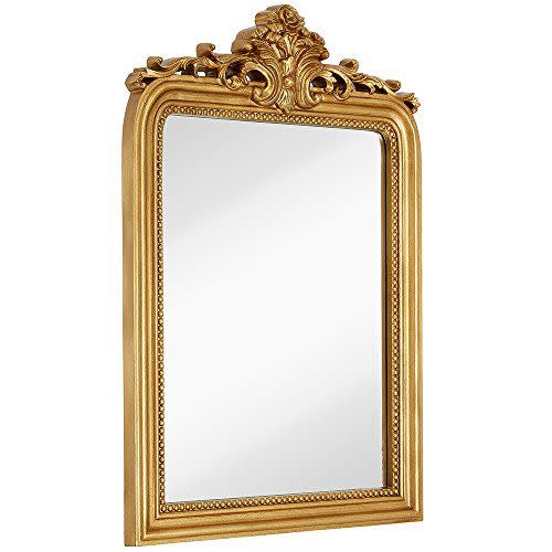 Hamilton Hills Top Gold Baroque Wall Mirror