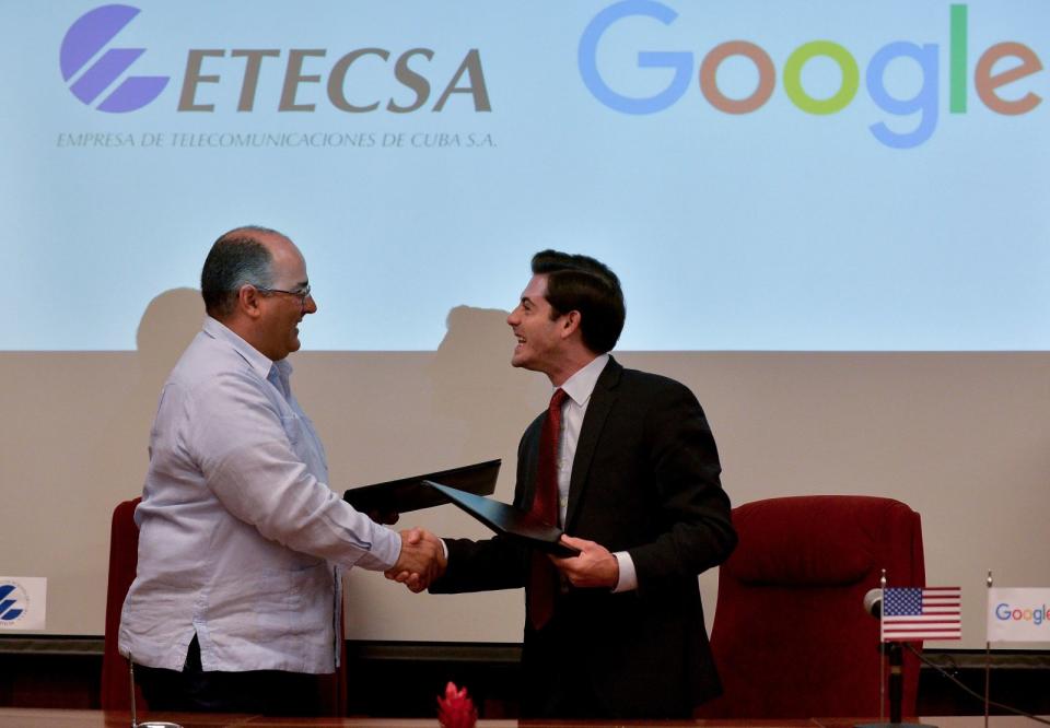 Today, Google signed a memorandum with Cuba's telecom monopoly ETECSA tocreate a cost-free connection between the two networks