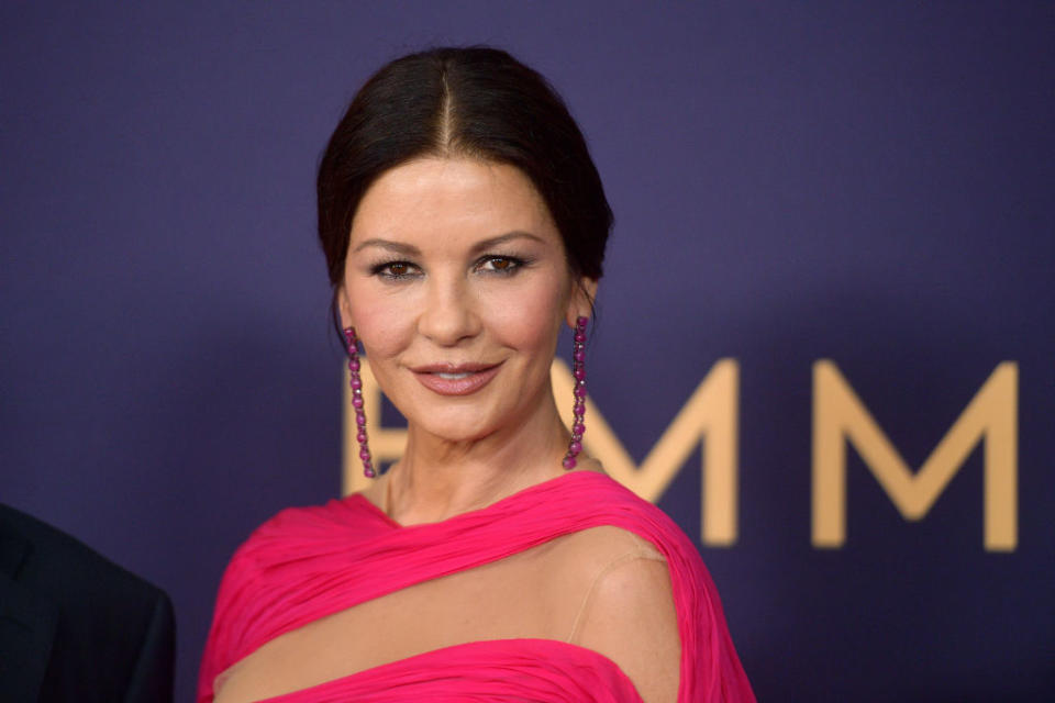 Catherine Zeta-Jones has revealed her make-up tricks, pictured in November 2019. (Getty Images)