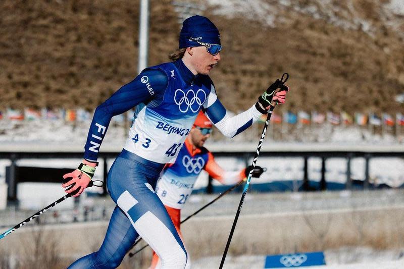 芬蘭選手林霍爾姆在出戰冬奧越野滑雪項目時，下體慘遭凍傷。（翻攝自Remi Lindholm IG）
