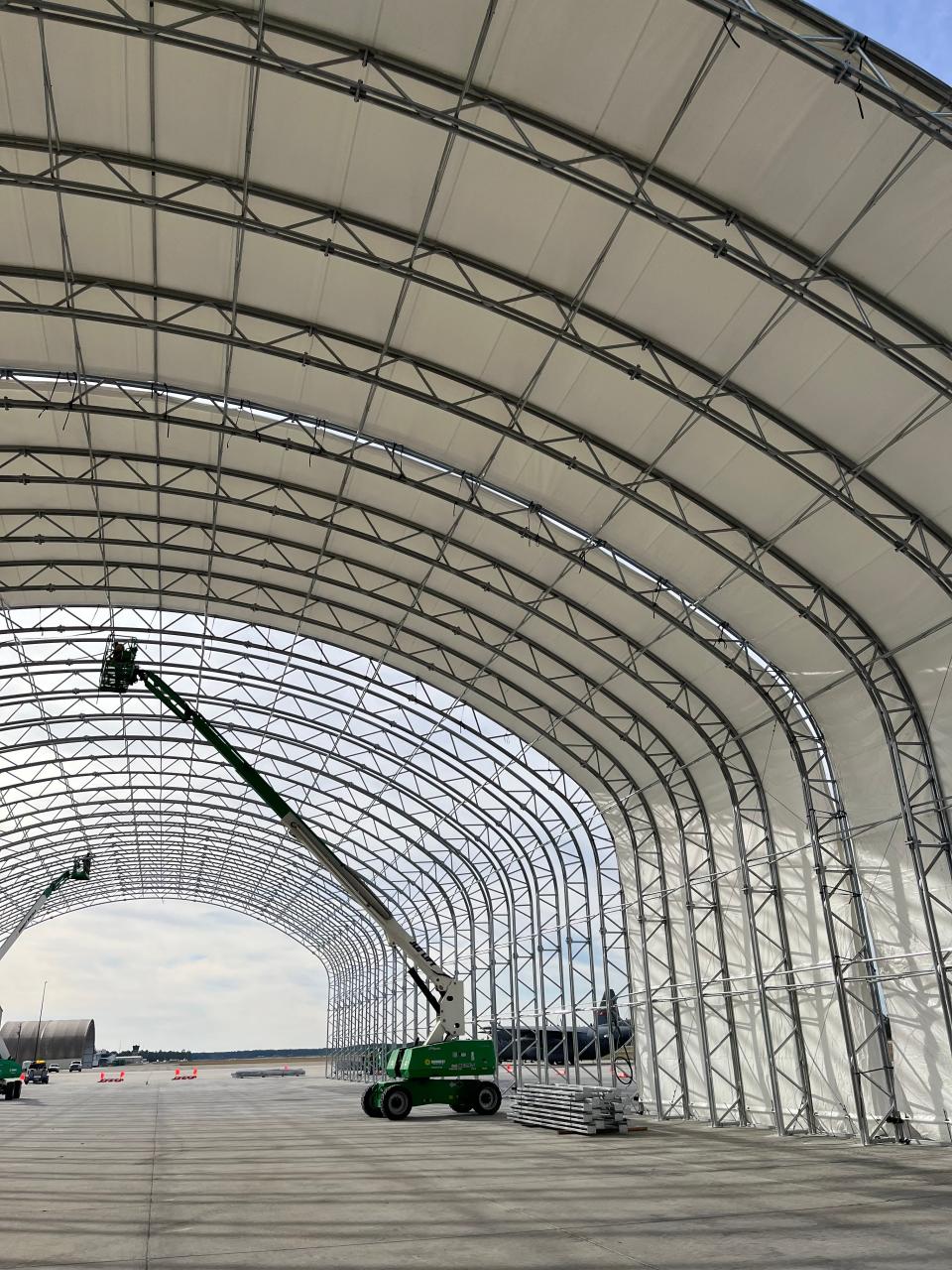 Construction on Skydweller’s new hangar at Stennis International Airport is nearing completion ahead of the arrival of the company’s history-making aircraft from Spain.