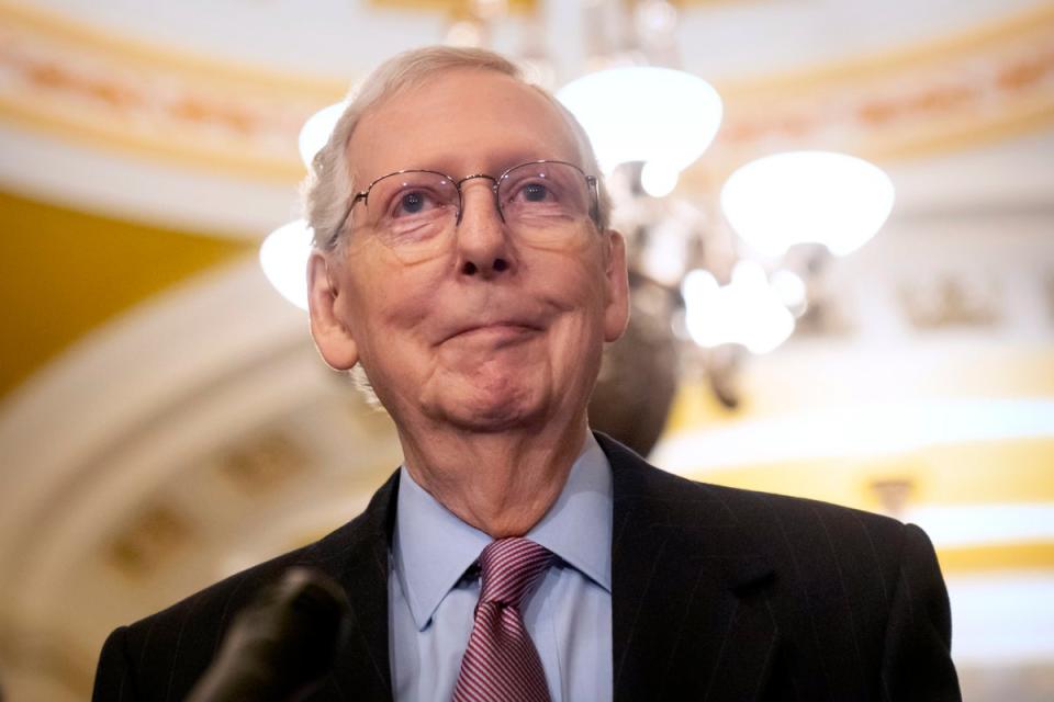 Senate Minority Leader and Kentucky Senator Mitch McConnell (pictured) said on Thursday that he believed US presidents should be held accountable for any criminal actions - but added that accountability has limits (AP)