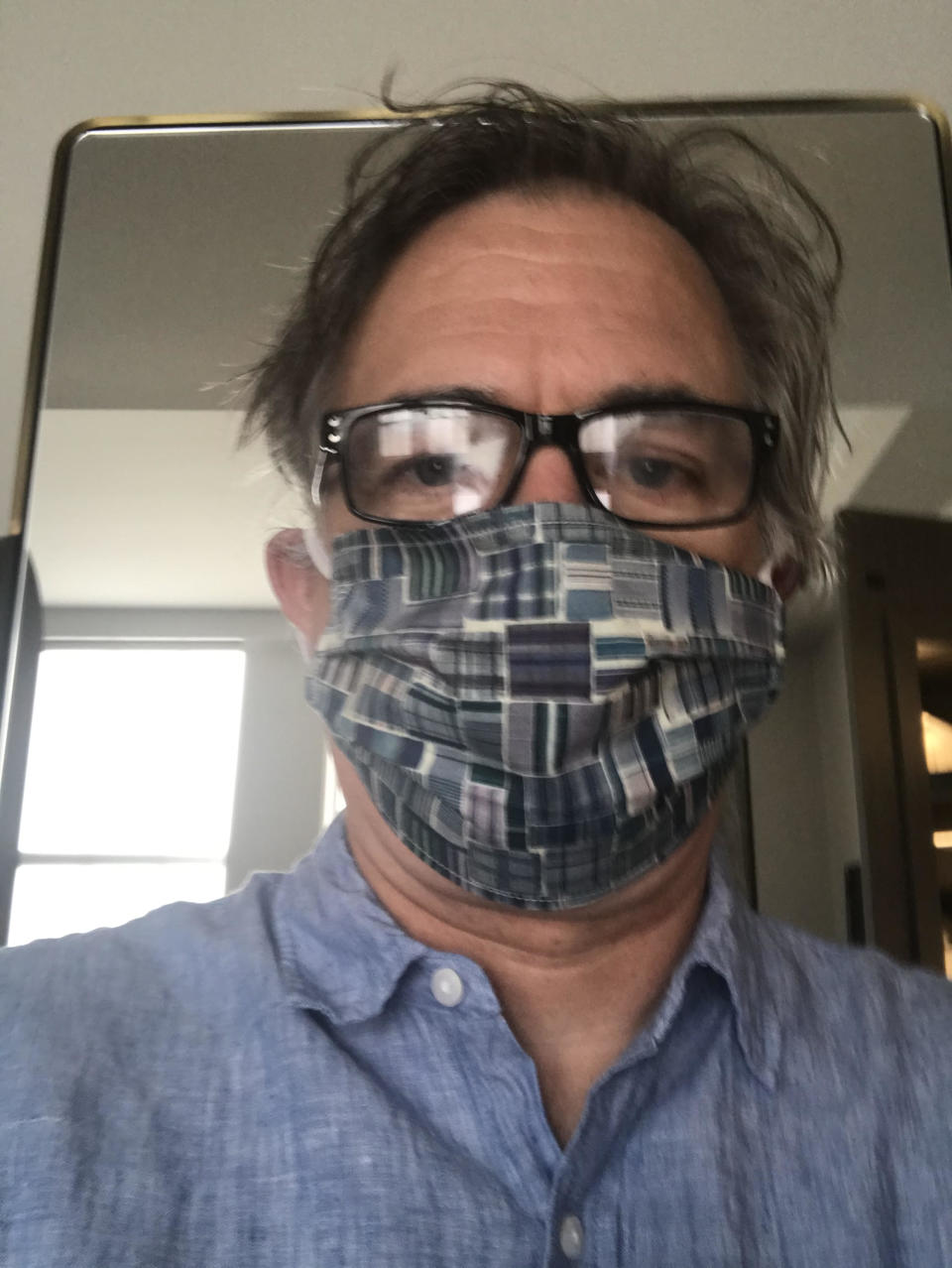 The author in one of his stylish face masks. - Credit: Courtesy of Stephen Rodrick