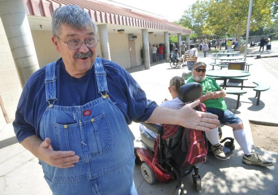 Mike McGarvin, founder of the Poverello House, known as “Papa Mike” by the homeless, founded the Poverello House, Fresno’s main soup kitchen for the homeless.