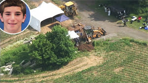 The scene in Solebury, Pennsylvania, where authorities said they were searching for four missing men.