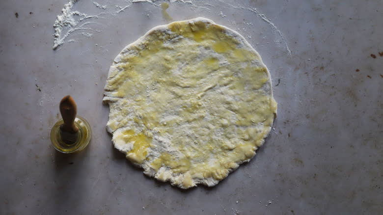 Pizza dough with olive oil
