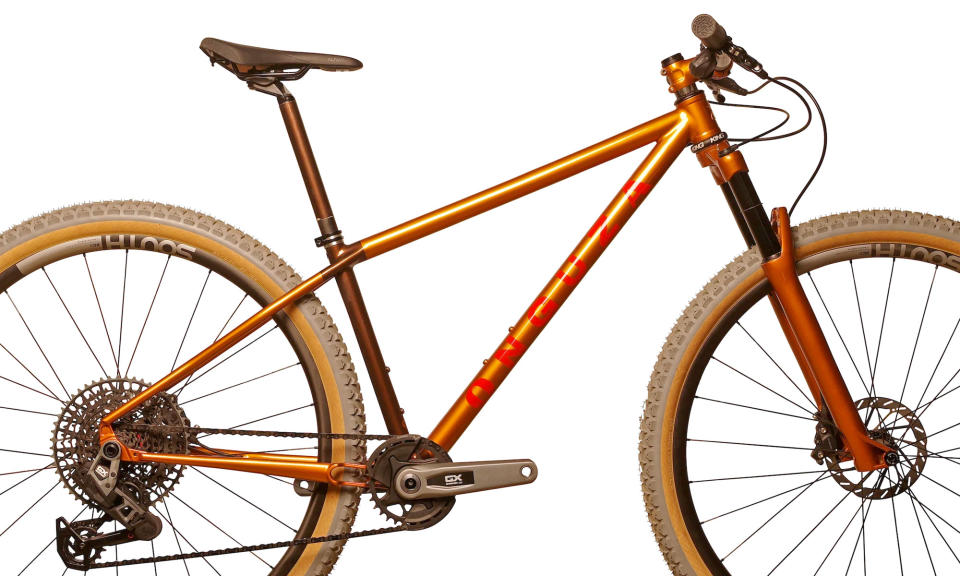Onguza Rooster custom steel hardtail mountain bike handmade in Namibia, Africa - frameset painted-to-match
