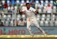 Cricket - India v England - Fourth Test cricket match - Wankhede Stadium, Mumbai, India - 8/12/16. India's Ravichandran Ashwin celebrates the wicket of England's Jonny Bairstow. REUTERS/Danish Siddiqui