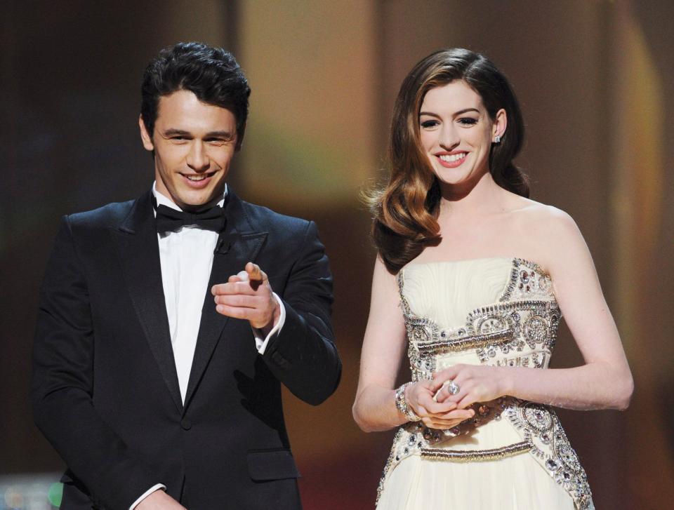 James Franco and Anne Hathaway as hosts at the 83rd Academy Awards.&nbsp; (Photo: A.M.P.A.S. via Getty Images)