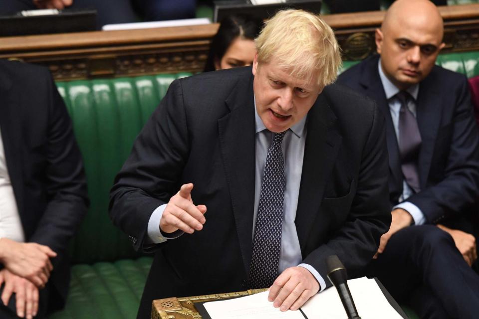 Boris Johnson in the Commons (UK PARLIAMENT/AFP via Getty Imag)