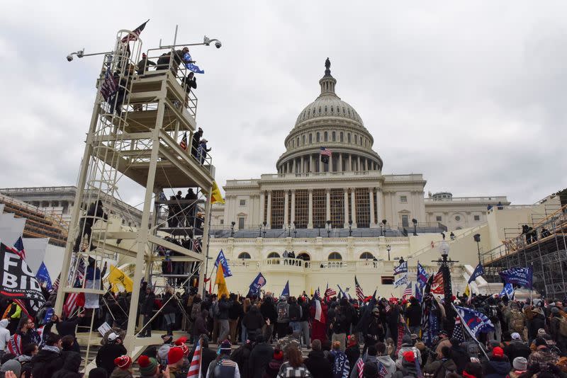 Supporters of U.S. President Donald Trump gather in Washington