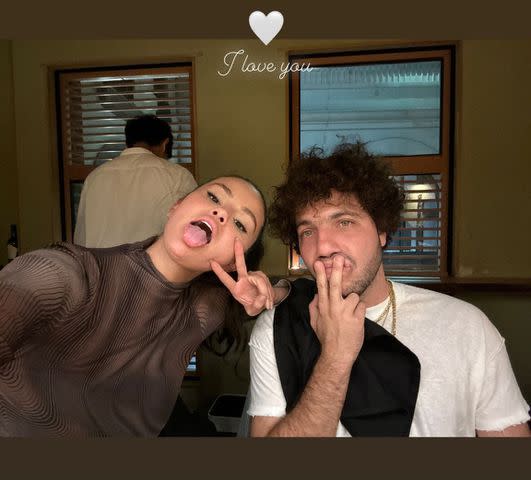 <p>Selena Gomez/Instagram</p> Selena Gomez and Benny Blanco in Gomez's Instagram for 2024 Valentine's Day