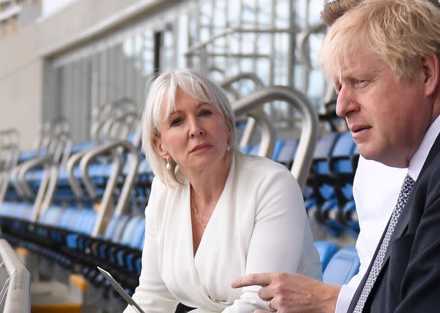 Culture Secretary Nadine Dorries alongside Boris Johnson (Photo: WPA Pool via Getty Images)