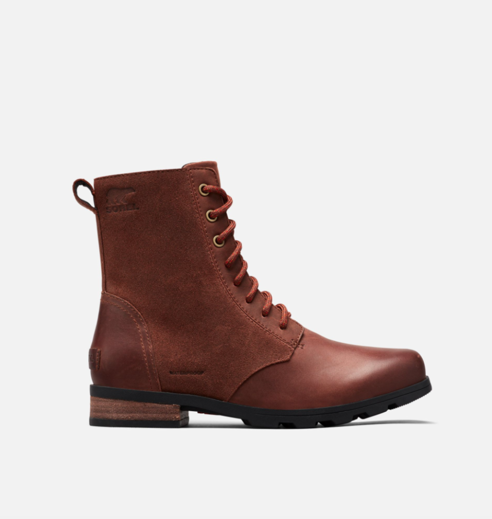 Women's Emile Short Lace Up Boot. Image via Sorel. 