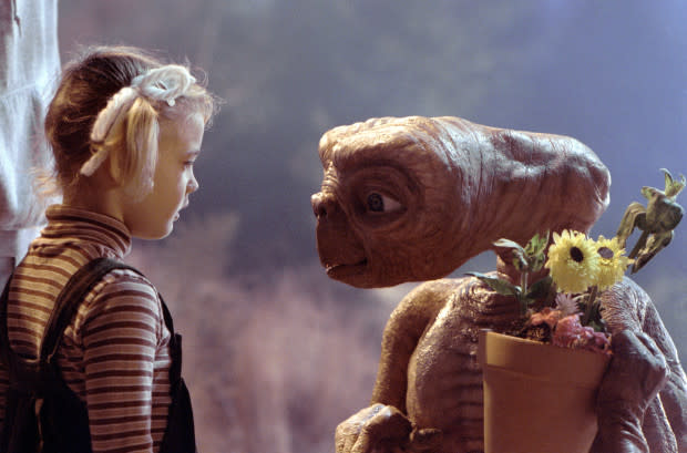 <p>Getty Images</p><p>When it comes to iconic alien movies, it’s hard not to put this one at the top. It’s one of director Steven Spielberg’s most memorable films, telling the story of an alien accidentally left behind on Earth and separated from his people. E.T. meets and bonds with Elliot (Henry Thomas), who fights to protect his new friend from the government and scientists who want to experiment on him. Even if you’ve never seen the movie, you likely know the line “E.T., phone home.” The popcorn flick went on to become one of the most successful movies of all time, making nearly $800 million at the box office on a budget of just $10 million.</p>