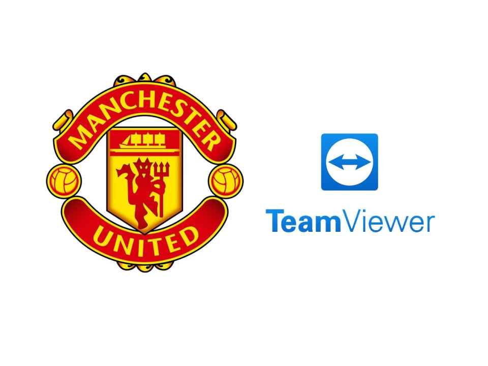 Manchester United and new shirt sponsor TeamViewer (The Independent)