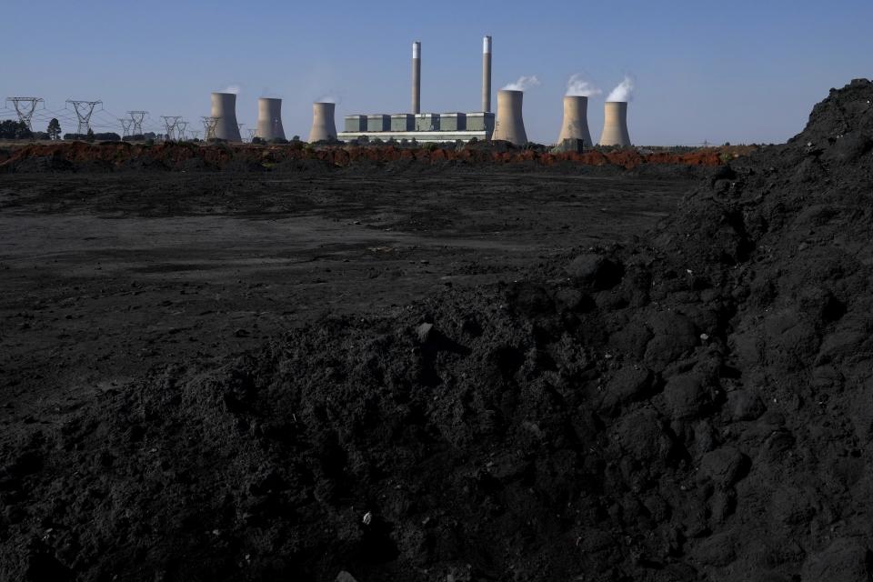 FILE - Steam billows from the Duvha Power Station, a coal-fired power plant, in Mpumalanga, South Africa, Monday, June 19, 2023. (AP Photo/Themba Hadebe, File)