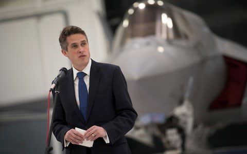 Gavin Williamson announces this week that nine new F-35 fighter jets are fully operational - Credit: David Rose