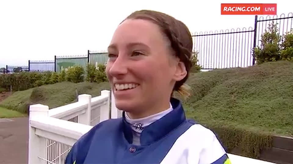 Mallyon was stoked after her win in race four. Pic: Racing.com