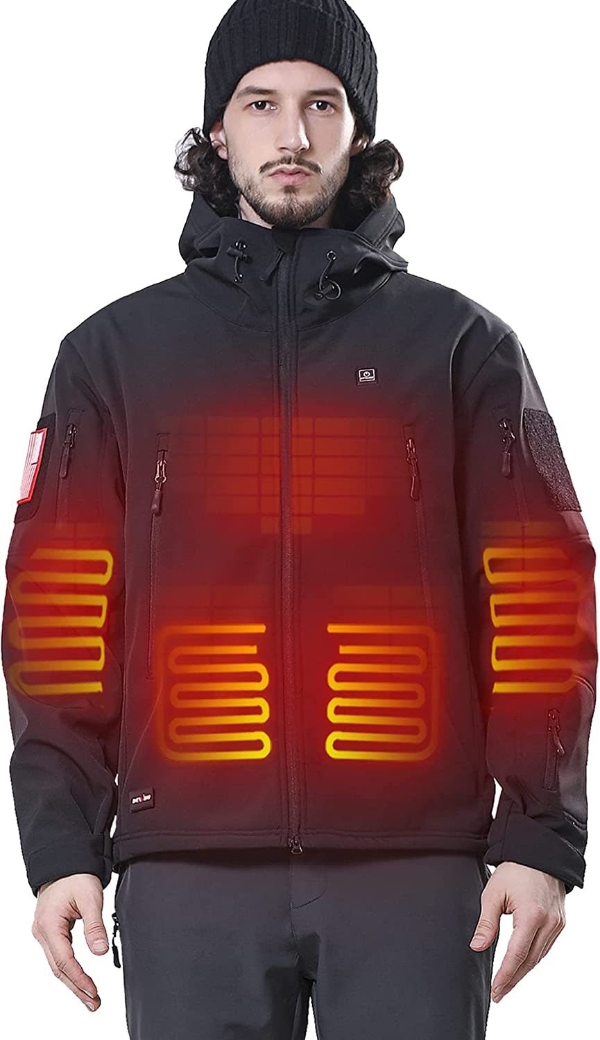 DEWBU Heated Softshell Jacket; best heated jacket, heated jackets