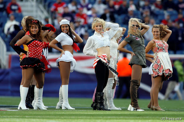 NFL cheerleaders get in the Halloween spirit