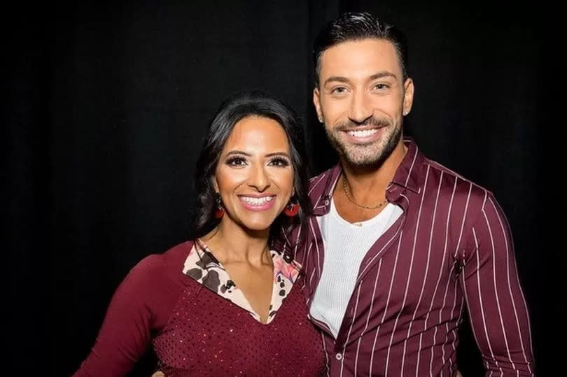 Ranvir and Giovanni behind the scenes of Strictly