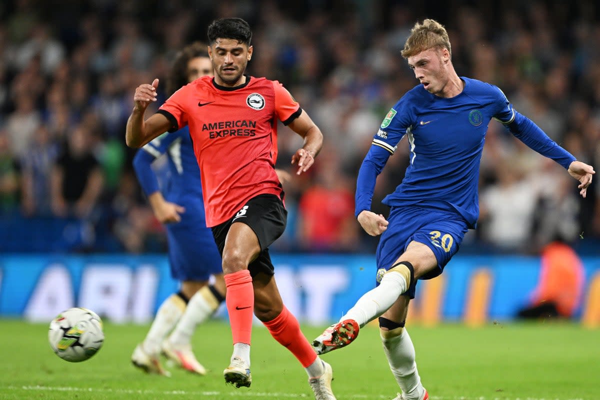 Potential: Cole Palmer shone on his full debut for Chelsea against Brighton in the Carabao Cup (Getty Images)