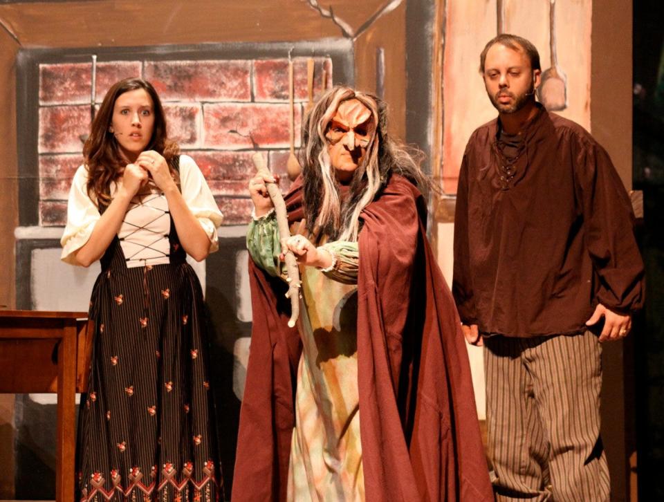 Charlotte Garcia Da Rosa in an unforgettable role playing the Witch in Into the Woods alongside former student Brooke Rogers and David Lemon.
