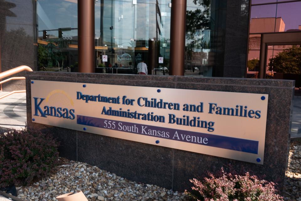 Kansas Department for Children and Families administrative building is in downtown Topeka at 555 S. Kansas Ave.