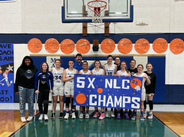 The Mackinaw City girls basketball team won a fifth consecutive Northern Lakes Conference crown after beating Burt Lake NMCA at home on Friday.