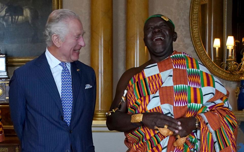 Osei Tutu II of Ghana met with King Charles at Buckingham Palace in May last year