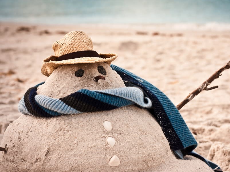 snowman beach sand