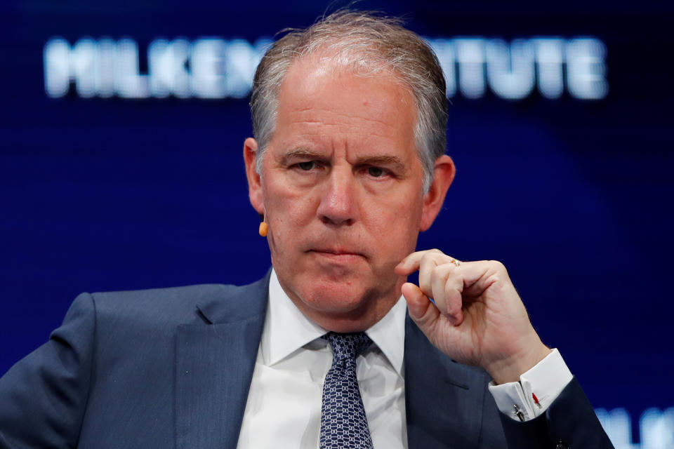 Jim Zelter, Co-President, Apollo Global Management speaks during the Milken Institute's 22nd annual Global Conference in Beverly Hills, California, U.S., April 29, 2019.  REUTERS/Mike Blake