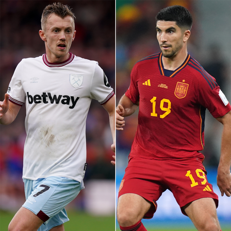 James Ward-Prowse, left, is heading out of West Ham, while Carlos Soler, right, looks set to join the Hammers