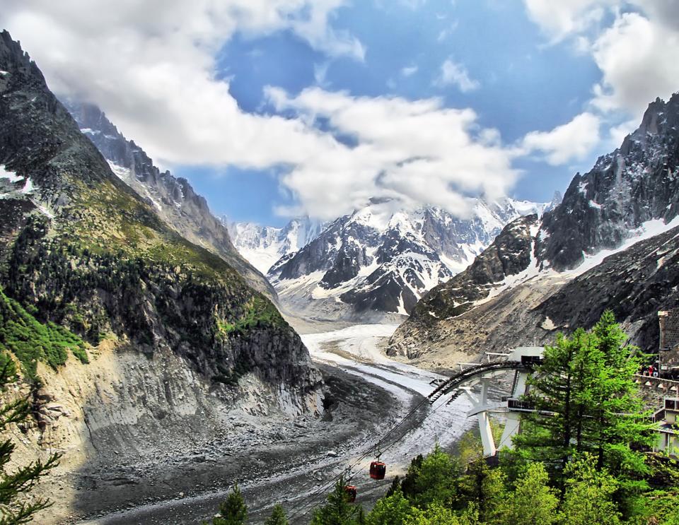 Le glacier de la Mer de Glace, à Chamonix (Getty)