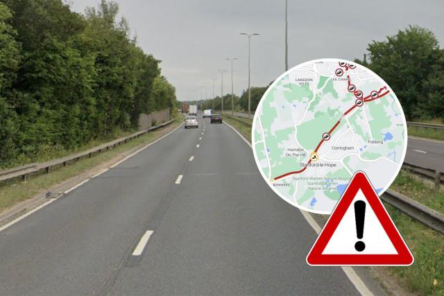 Long delays in south Essex as part of A13 is CLOSED after vehicle