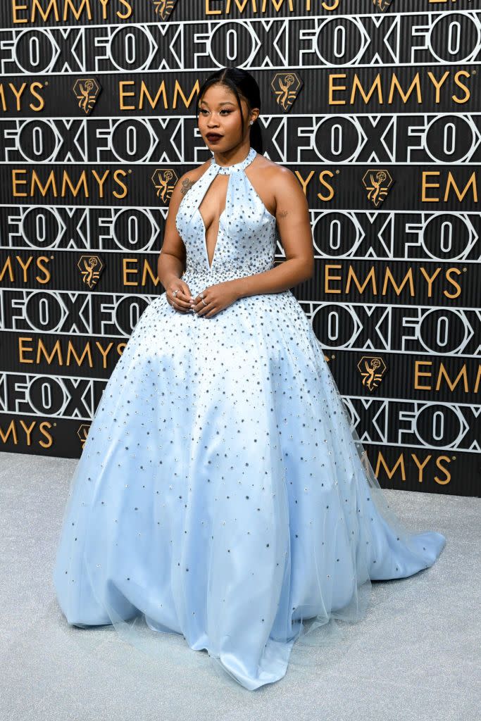 dominique fishback at the 75th primetime emmy awards held at the peacock theater on january 15, 2024 in los angeles, california photo by gilbert floresvariety via getty images