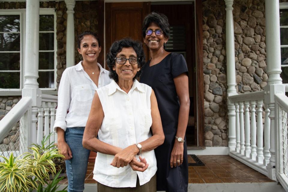 Adèle with her aunts Lauren and Lois at L’Esterre House (Radhika Aligh)