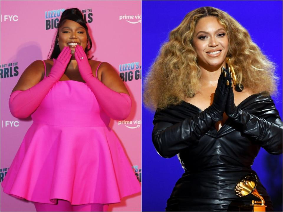 Lizzo (left) and Beyonce (Getty)