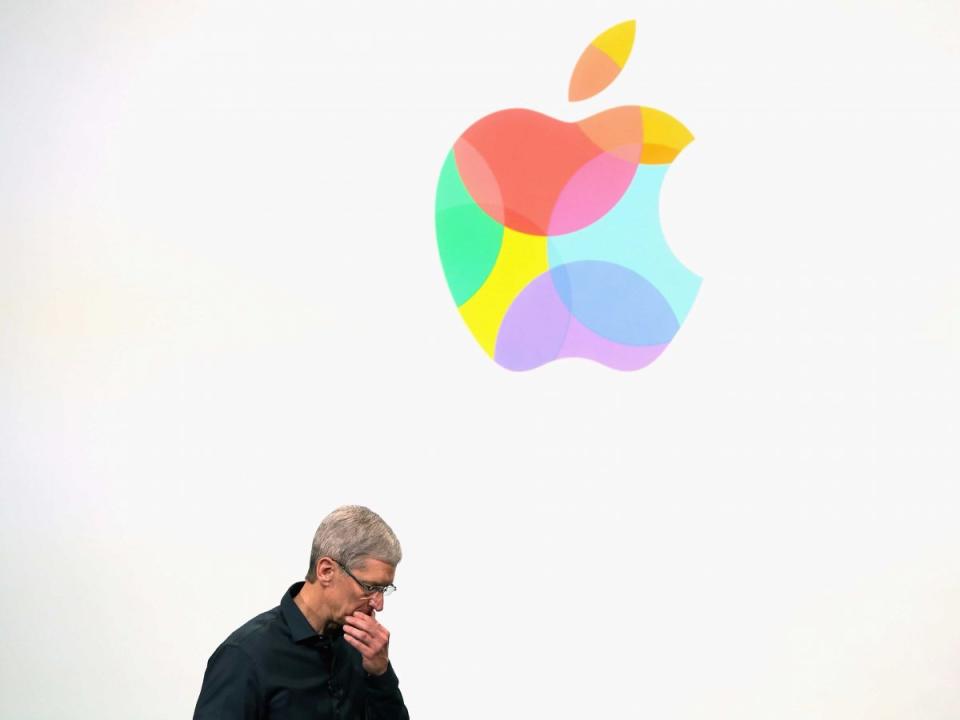 apple ceo tim cook sad unhappy logo worried