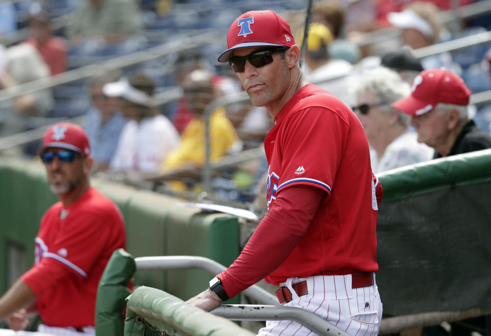 Things haven’t been easy for Gabe Kapler and the Phillies early on. (AP Photo)