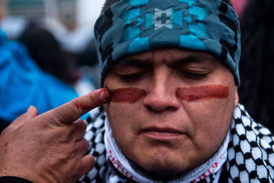 Protesting the Dakota Access pipeline, Native Americans march on Washington, D.C.