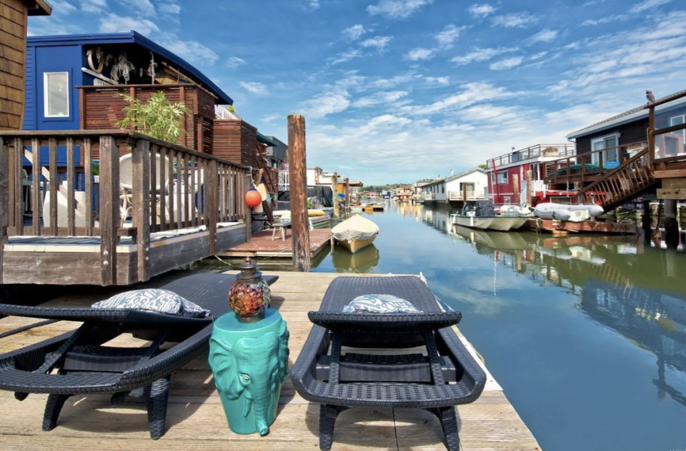 A deck provides water views. Alan Blaustein